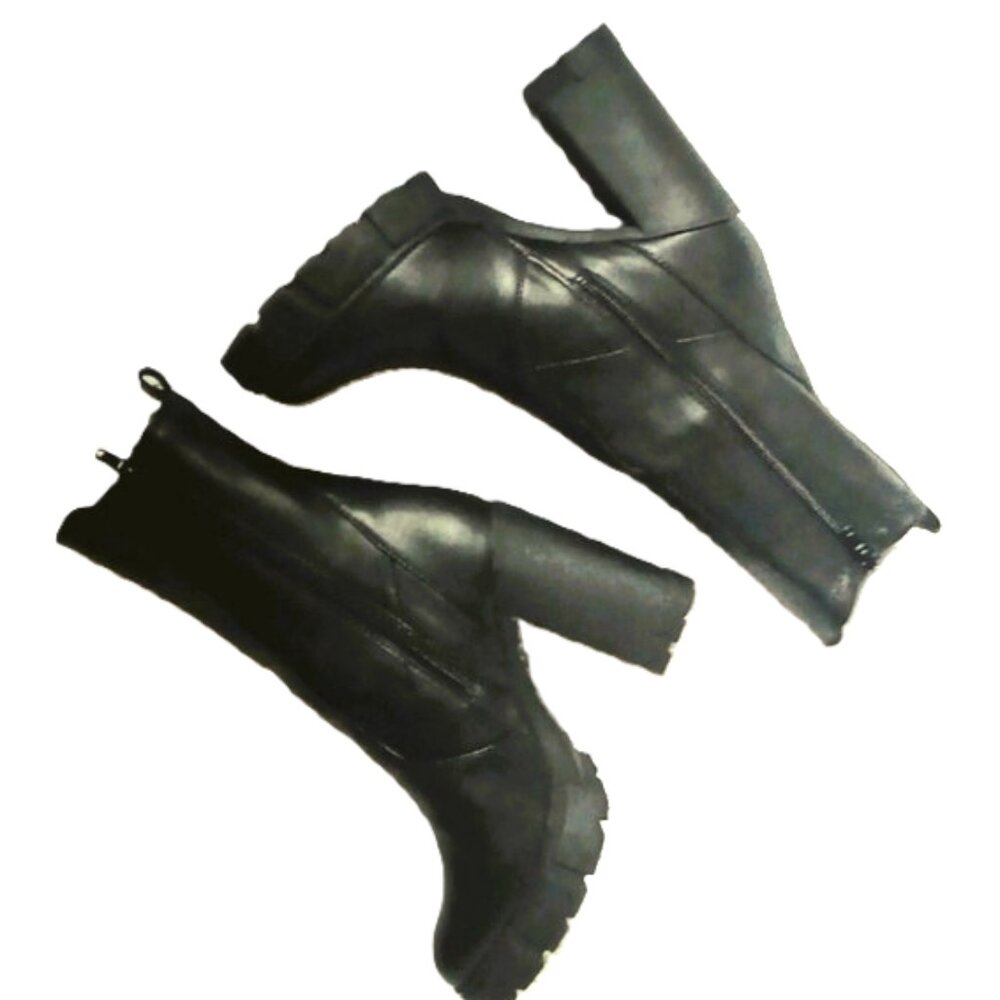 ALDO. ILANNA PLATFORM BOOTIE. BLACK SIZE 9. - Picture 3 of 9